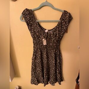 New Floral Print Milkmaid Summer Dress Cottagecore Short Sleeve / Off Shoulder